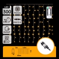 Aigostar - LED-ulkokäyttövalosarja 300xLED/8 toimintoa 3x1m IP44 lämmin valkoinen + kaukosäädin