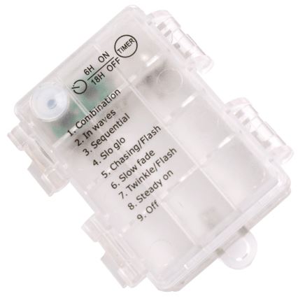 Aigostar -LED Ulkokäyttöön tarkoitettu joulukoristesarja 100xLED/8 toimintoa 3xAA 10,3m IP44 lämmin valkoinen