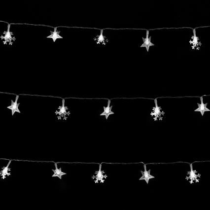 Aigostar - LED ulkovaloketju 100xLED/8 toimintoa 3xAA 10 m IP44 kylmänvalkoinen