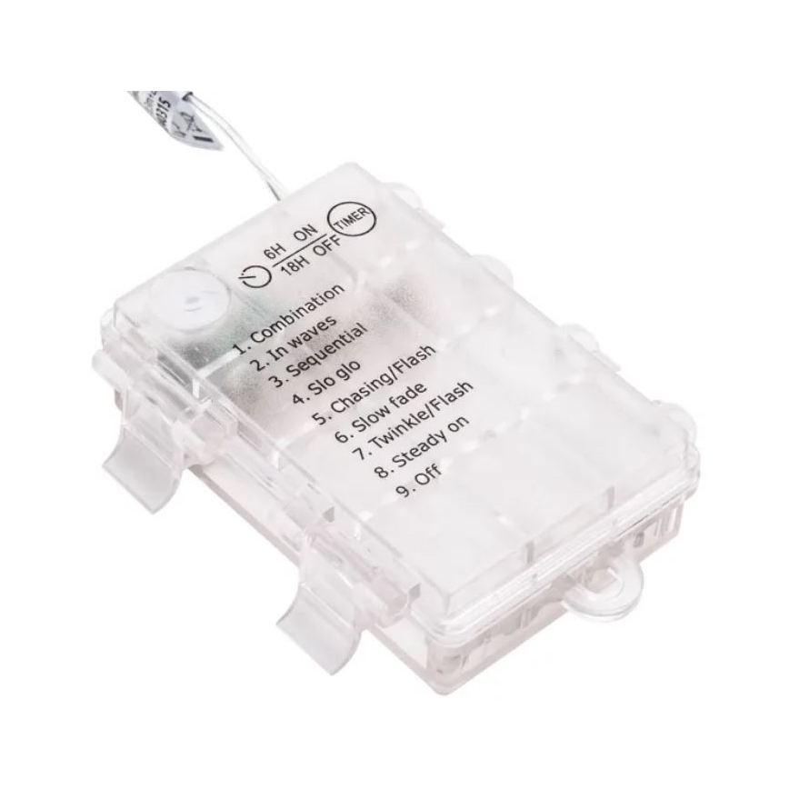 Aigostar - LED-ulkojouluketju 100xLED/3xAA/8 toiminnot 10,3 m IP44 kylmänvalkoinen