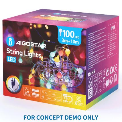 Aigostar - LED ulkokoriste 504xLED IP44 lämmin valkoinen perhonen