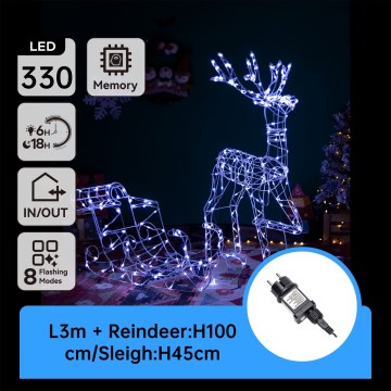 Aigostar - LED-ulkokoriste LED/3,6W/31/230V 6500K 90/45cm IP44 poro rekineen