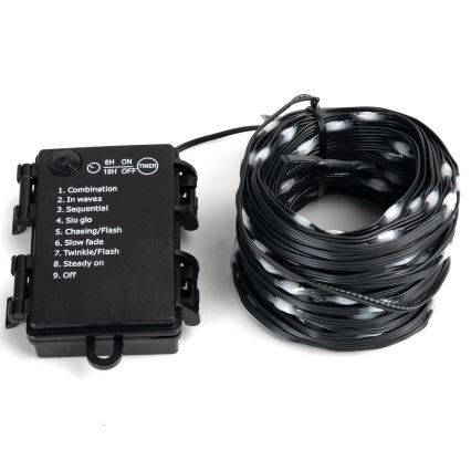 Aigostar - LED-ulkojouluvalosarja 50xLED/8 toimintoa 3xAA 5,3m IP44 moniväri