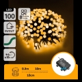 Aigostar - LED-ulkovaloketju 100xLED/8 toimintoa 3xAA 10,3m IP44 lämmin valkoinen