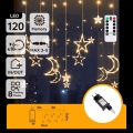 Aigostar - LED-ulkovaloketju 120xLED/6W/230V/8 toimintoa 3x0,6m IP44 lämmin valkoinen + kaukosäädin