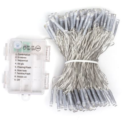 Aigostar - LED Ulkovaloketju 150xLED/8 toimintoa 15,3m IP44 kylmä valkoinen