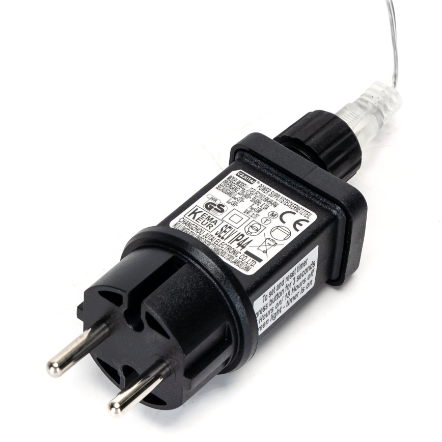 Aigostar - LED-ulkovaloketju 50xLED/8 toimintoa 8m IP44 lämmin valkoinen