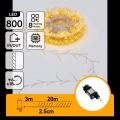 Aigostar - LED-ulkovaloketju 800 LED/8 toimintoa 23 m IP44 lämmin valkoinen