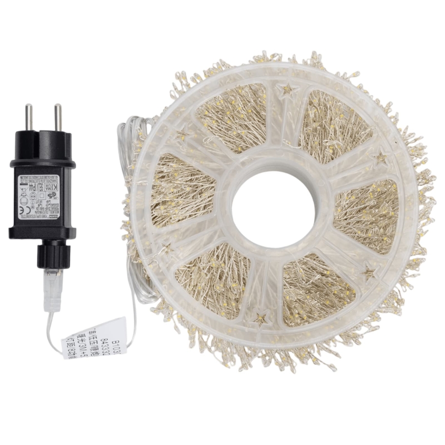 Aigostar - LED-ulkovaloketju 800 LED/8 toimintoa 23 m IP44 lämmin valkoinen