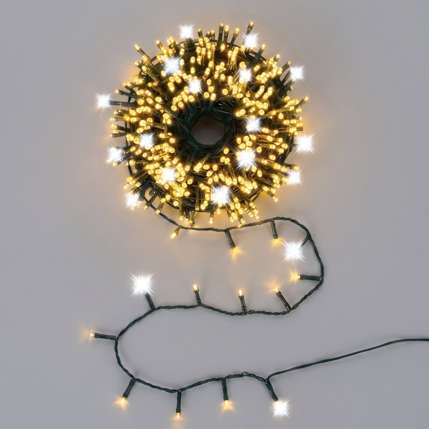 Aigostar - LED ulkovaloketju 80xLED+20xLED 8m IP44 lämmin+kylmä valkoinen