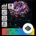 Aigostar - LED-ulkovaloketju jouluksi 400xLED/8 toimintoa 4xAA 20,3 m IP44 monivärinen