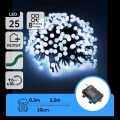Aigostar - LED-ulkovaloköynnös 25xLED/8 toimintoa 3xAA 2,8m IP44 kylmänvalkoinen