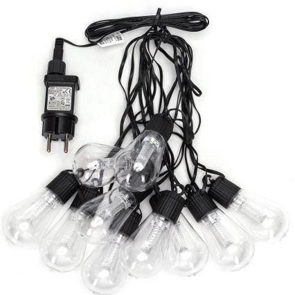 Aigostar - LED-ulkovalosarja 10xLED/8m IP44 kylmänvalkoinen