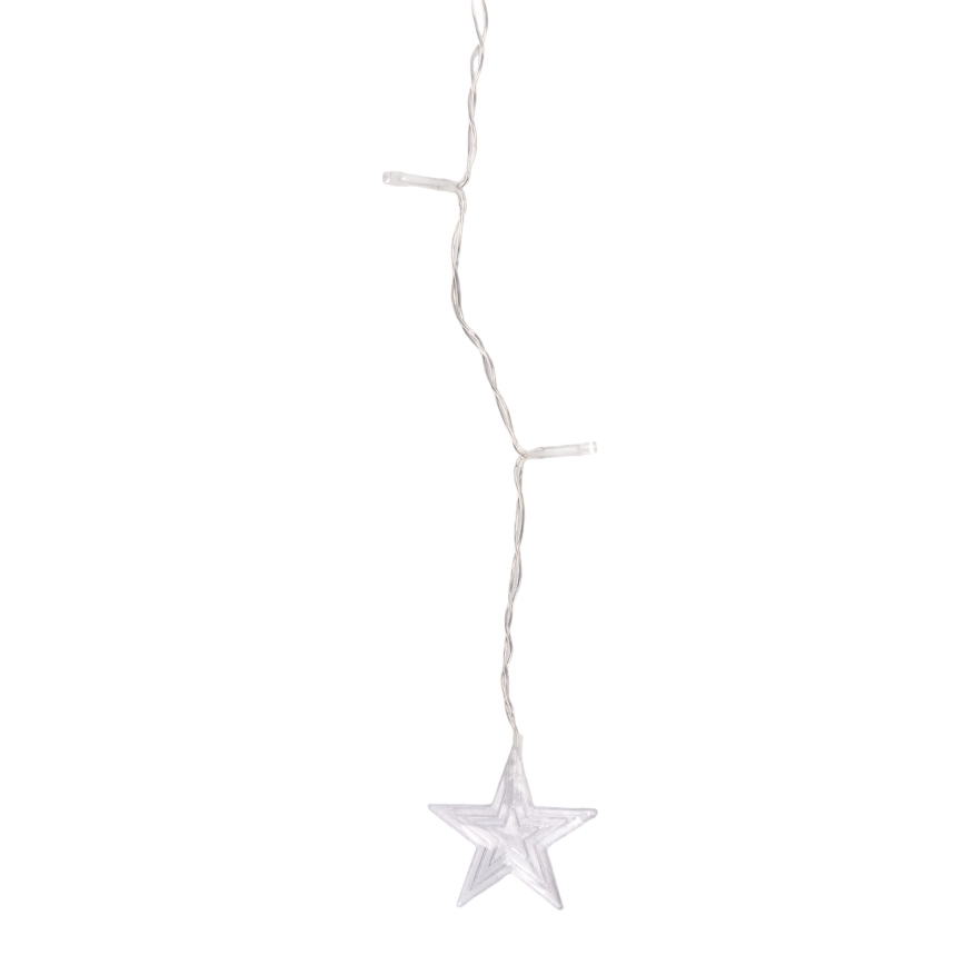 Aigostar - LED-ulkovalosarja, 168 LED, 8 toimintoa, 3 x 1,5 m, IP44, lämmin valkoinen, tähtikoristeet