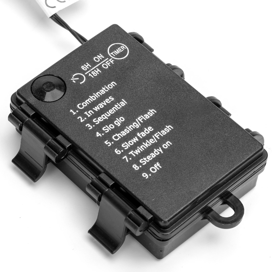 Aigostar - LED-ulkovalosarja, 200 LEDiä, 8 toimintoa, 3xAA, 10,3 m, IP44, monivärinen