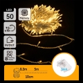 Aigostar - LED-ulkovalosarja 50 LEDiä / 8 toimintoa 3xAA 5,3 m IP44 lämmin valkoinen