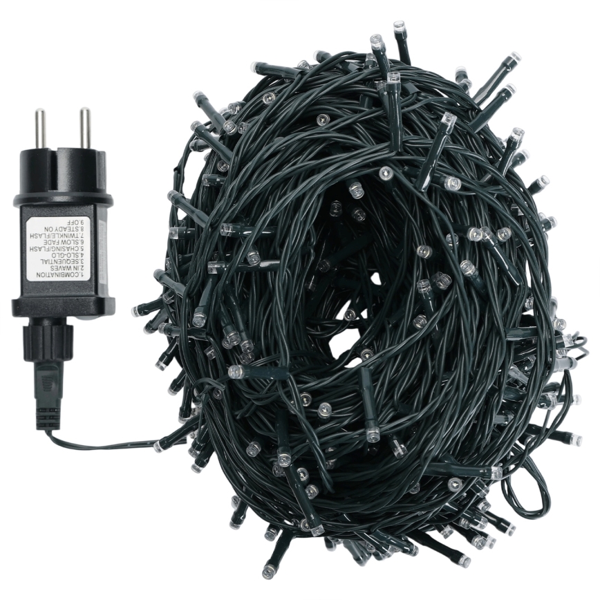 Aigostar - LED-ulkovalosarja 500 LED / 8 toimintoa 53 m IP44 kylmänvalkoinen