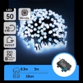 Aigostar - LED-ulkovalosarja 50xLED/8 toimintoa 3xAA 5,3m IP44 kylmä valkoinen