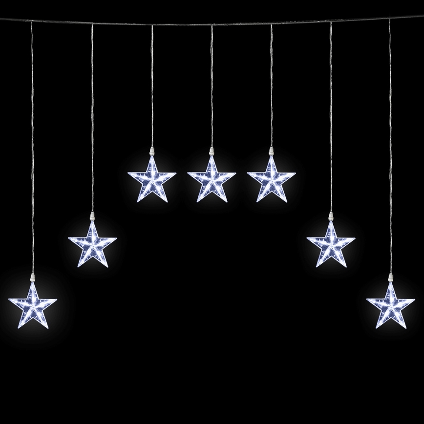 Aigostar - Tähtikoristeinen LED-ulkovalosarja 70 LED 1,2 x 1 m IP44, kylmänvalkoinen