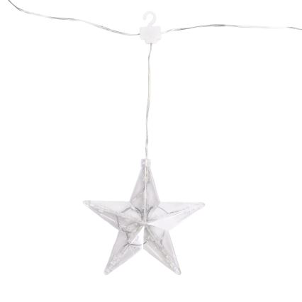 Aigostar - Tähtikoristeinen LED-ulkovalosarja 70 LED 1,2 x 1 m IP44, kylmänvalkoinen