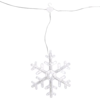 Aigostar - LED-ulkovaloketju 84 LED / 8 toimintoa 1,2 x 1 m IP44 kylmä valkoinen lumihiutaleilla