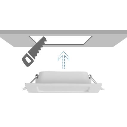 Aigostar - LED-upotettava alasvalo LED/6W/230V 4000K 12x12 cm valkoinen