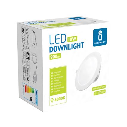 Aigostar - LED Kylpyhuoneen upotettava valo LED/10W/230V 6000K IP44 halkaisija 11,5 cm valkoinen