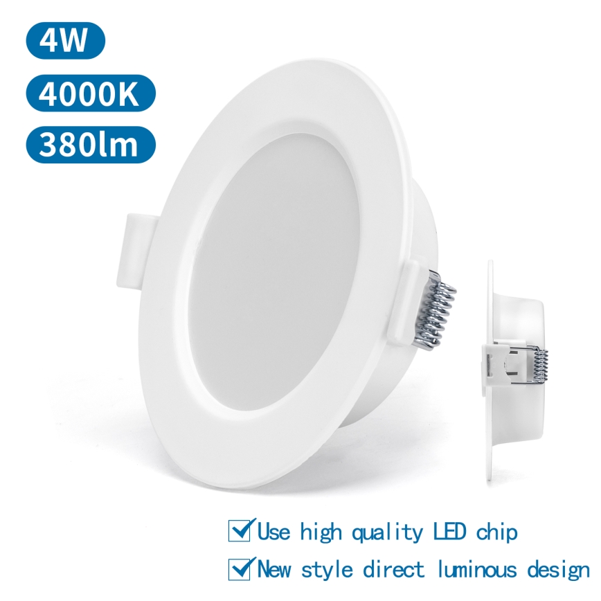 Aigostar - LED upotettava valo LED/4W/230V 4000K halkaisija 9,8 cm valkoinen