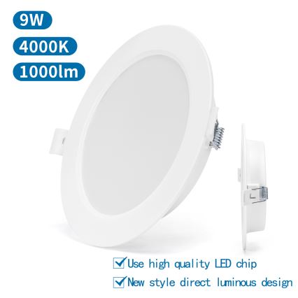 Aigostar - LED upotettava valo LED/9W/230V 4000K halkaisija 14,5 cm valkoinen