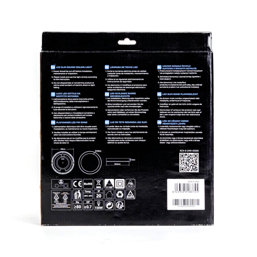 Aigostar - LED upotettava valo ULTRATHIN LED/9W/230V 6000K valkoinen