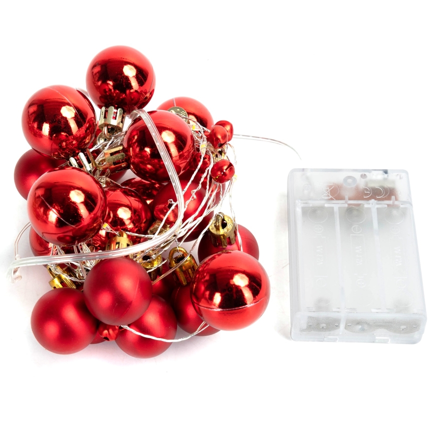 Aigostar - LED-valoketju 20 x LED, paristokäyttö (3 x AA), 2 m, lämmin valkoinen