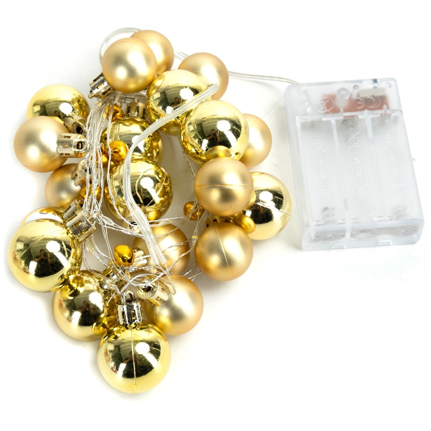 Aigostar - LED-valosarja 20xLED/3xAA 2 m lämmin valkoinen