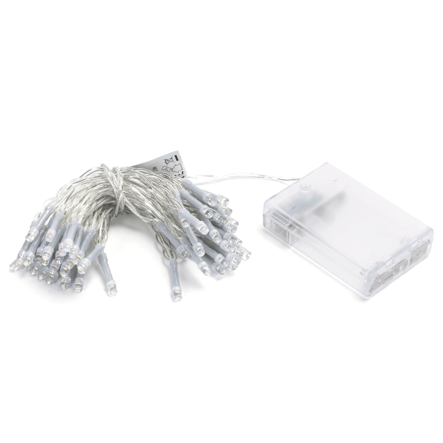 Aigostar - LED-valoketju 50xLED/3xAA 5,3m monivärinen