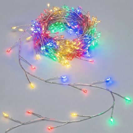 Aigostar - LED-valoketju ulkokäyttöön 50xLED/8 toimintoa 3xAA 1,8m IP44 monivärinen