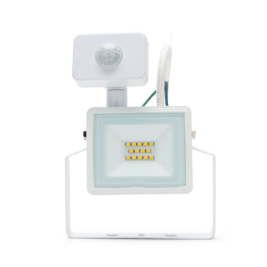 Aigostar - LED-valonheitin anturilla LED/10W/230V 4000K IP65 valkoinen