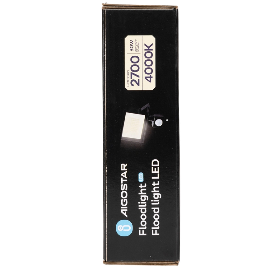 Aigostar - LED-valonheitin anturilla LED/30W/230V 4000K IP65