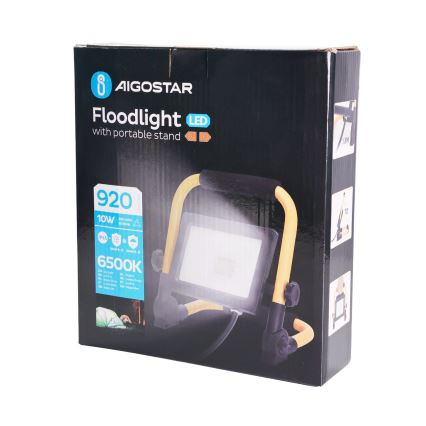 Aigostar - LED Valonheitin jalustalla LED/10W/230V 6500K IP65