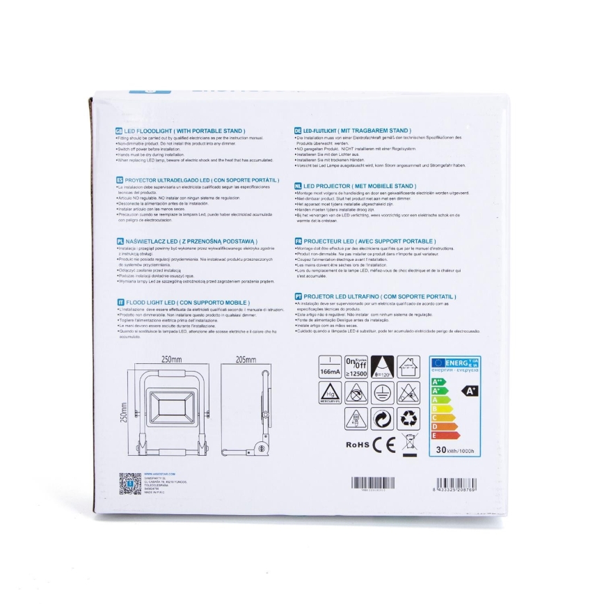 Aigostar - LED Valonheitin jalustalla LED/30W/230V IP44