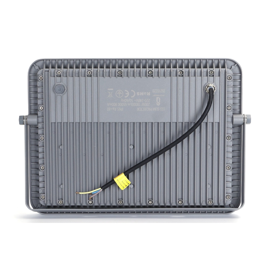 Aigostar - LED-valonheitin LED/200W/230V harmaa 6500K IP65