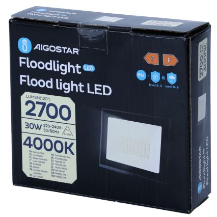 Aigostar - LED-valonheitin LED/30W/230V 4000K IP65