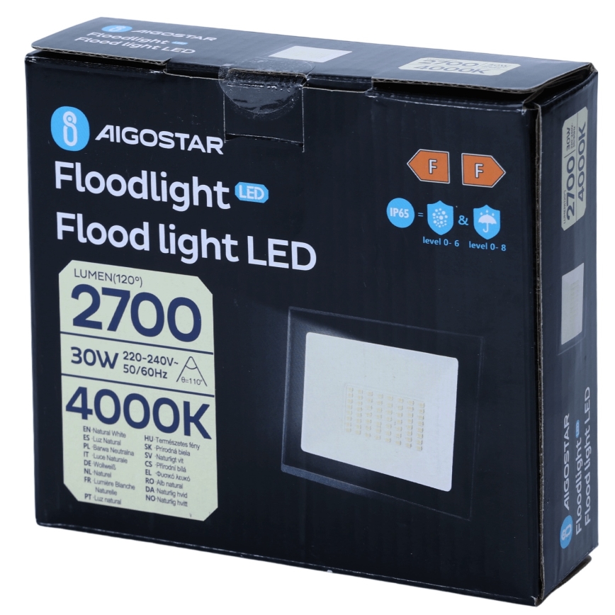 Aigostar - LED-valonheitin LED/30W/230V 4000K IP65