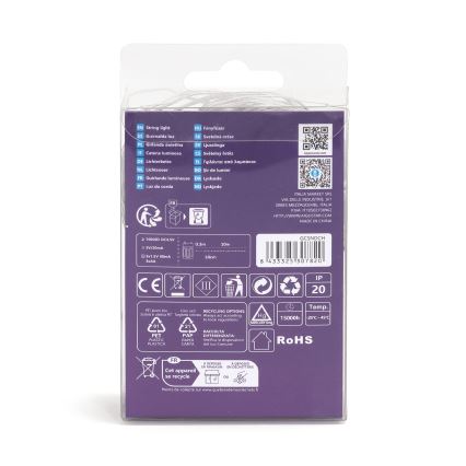 Aigostar - LED-valosarja 100xLED/3xAA 10,3m lämmin valkoinen