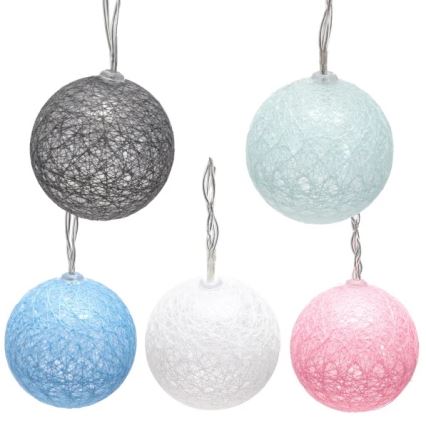 Aigostar - LED-valosarja 10xLED/3xAA, 2 m, lämmin valkoinen