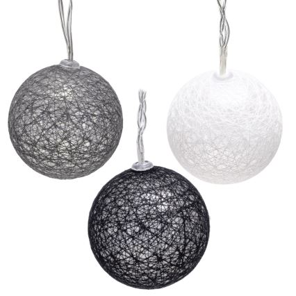Aigostar - LED-valosarja 10xLED/3xAA, 2 m, lämmin valkoinen