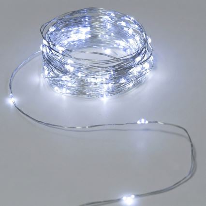Aigostar - LED-ulkoketju 50xLED/3xAA IP44 5,3 m kylmänvalkoinen
