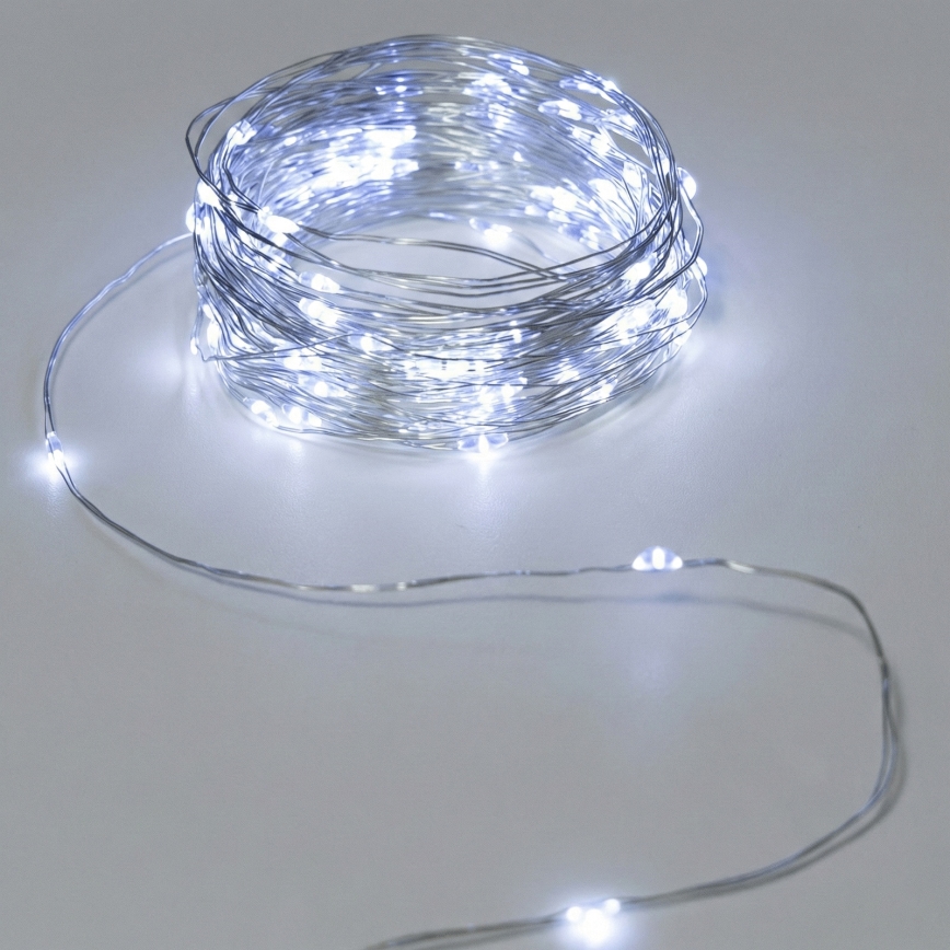 Aigostar - LED-ulkoketju 50xLED/3xAA IP44 5,3 m kylmänvalkoinen