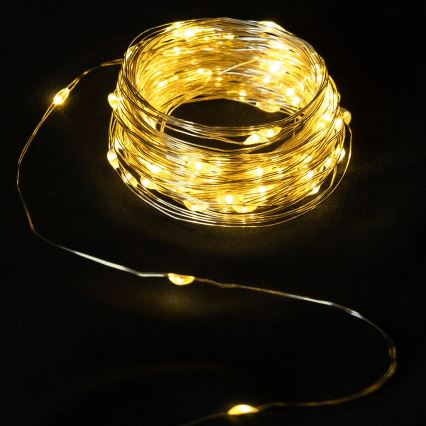 Aigostar - LED-ulkovaloketju 50xLED/3xAA 5,3 m lämmin valkoinen