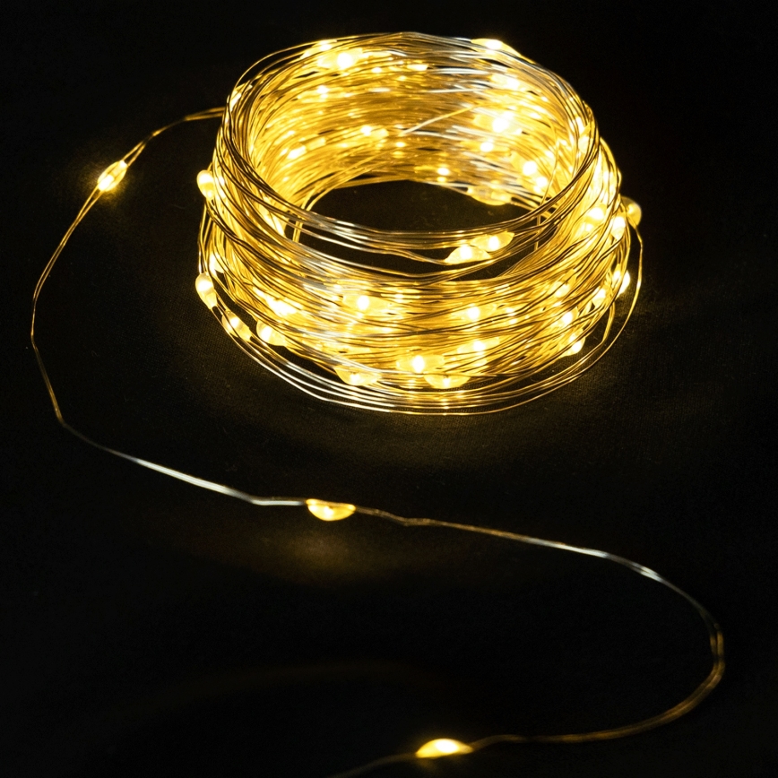 Aigostar - LED-ulkovaloketju 50xLED/3xAA 5,3 m lämmin valkoinen