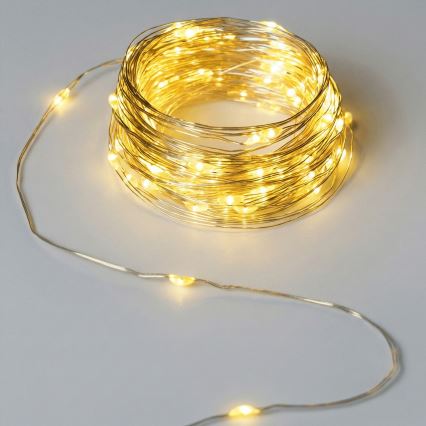 Aigostar - LED-ulkovaloketju 50xLED/3xAA 5,3 m lämmin valkoinen