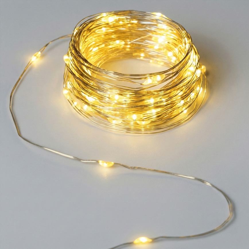 Aigostar - LED-ulkovaloketju 50xLED/3xAA 5,3 m lämmin valkoinen